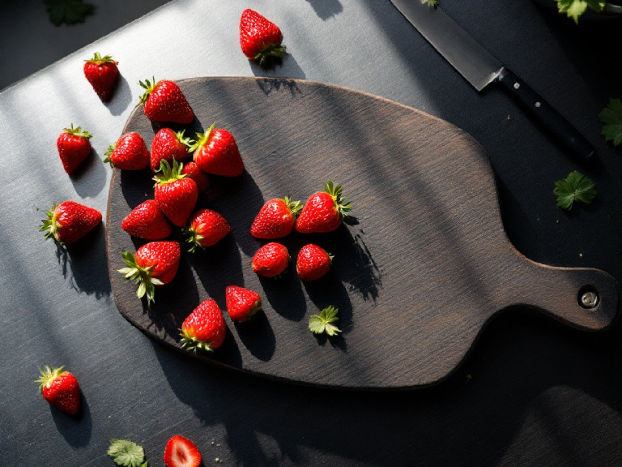 Strawberries cutting board