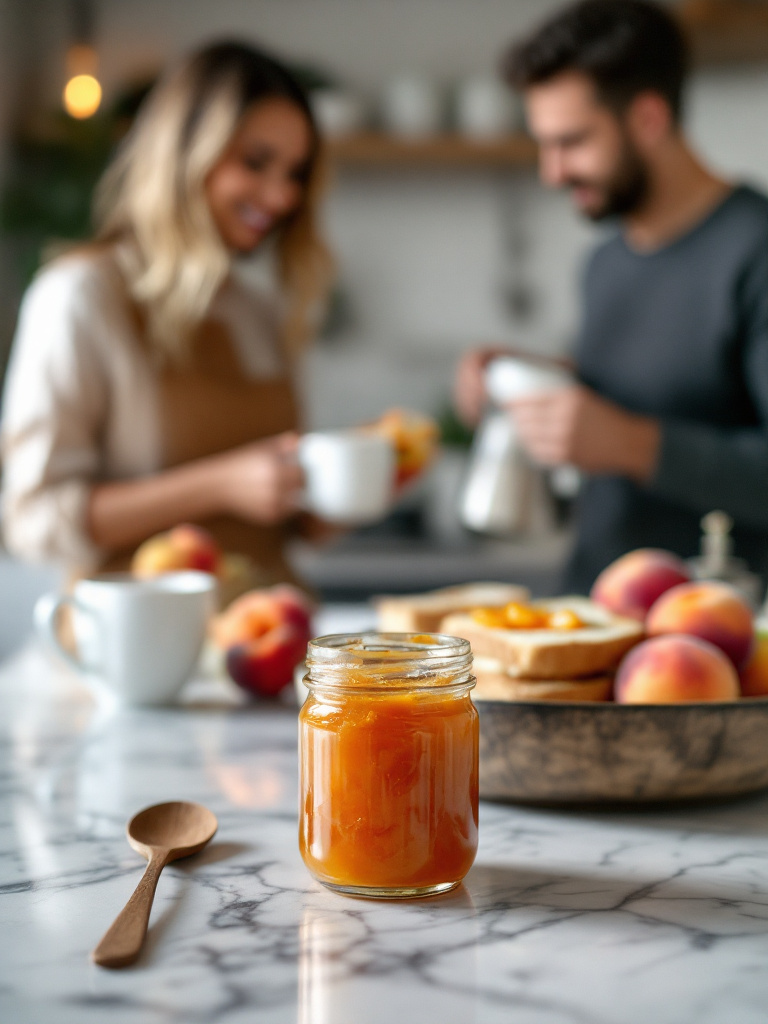 people enjoying peach jam (1)